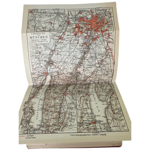 Munich and its Environs Karl Baedeker 1950 Plans and Maps Vintage - Picture 11 of 16